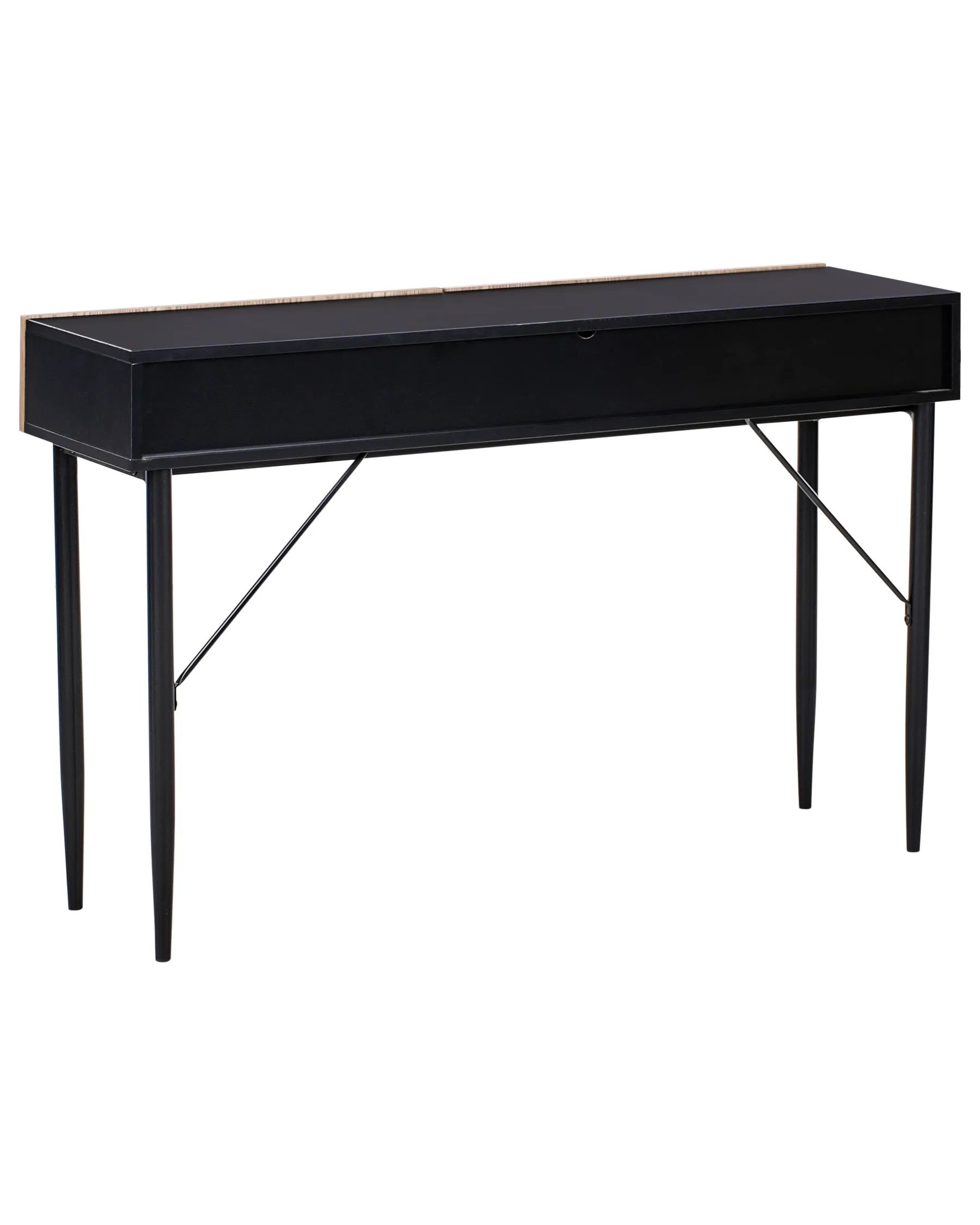 Console Table BLYTHE Natural Ash Wood Black