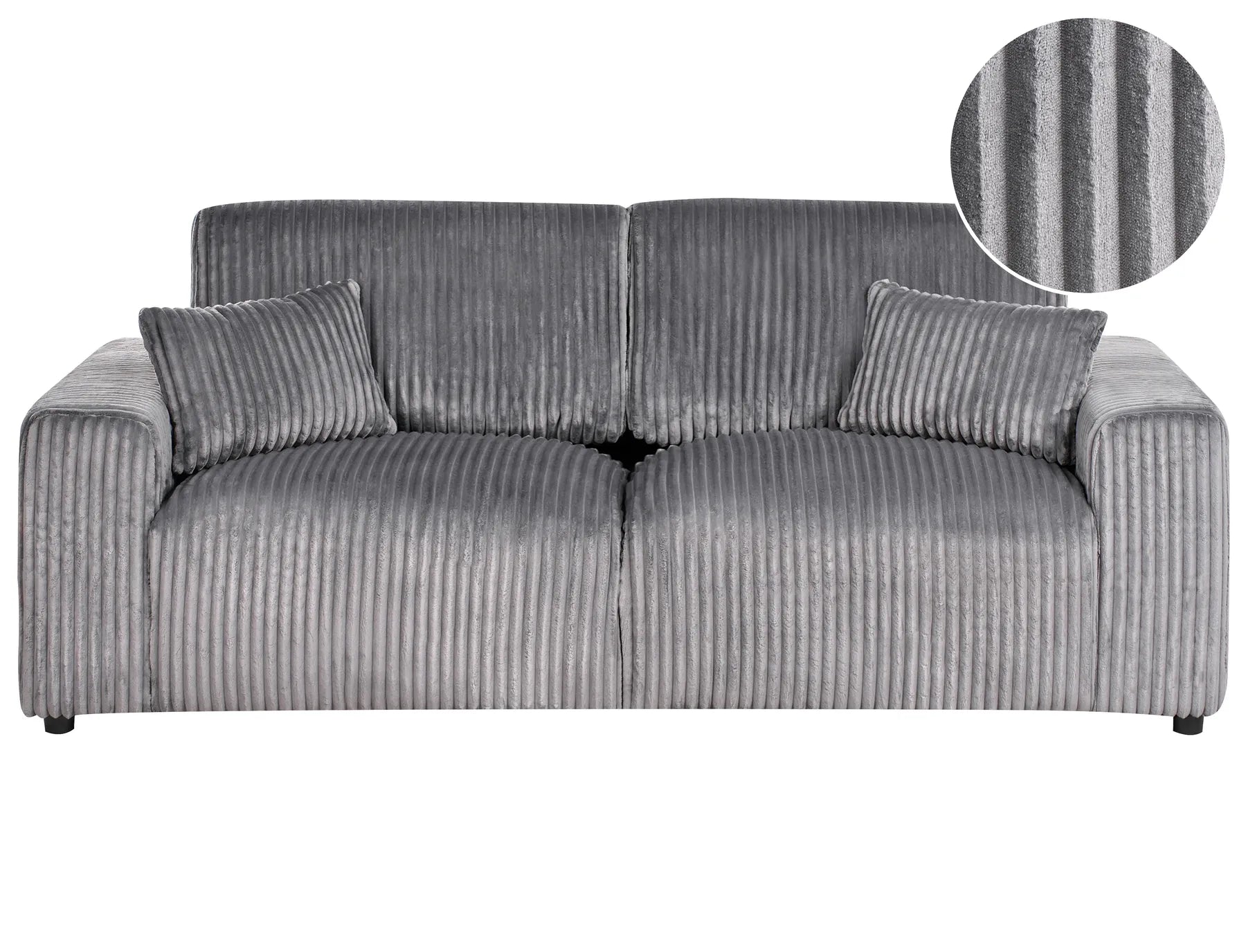 3 Seater SANDORA Corduroy Grey