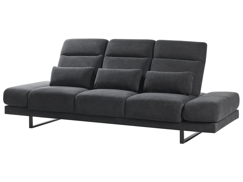 Sofa 3 Seater IKAST Fabric Black