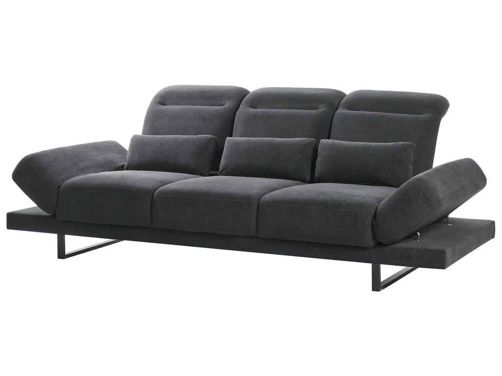 Sofa 3 Seater IKAST Fabric Black