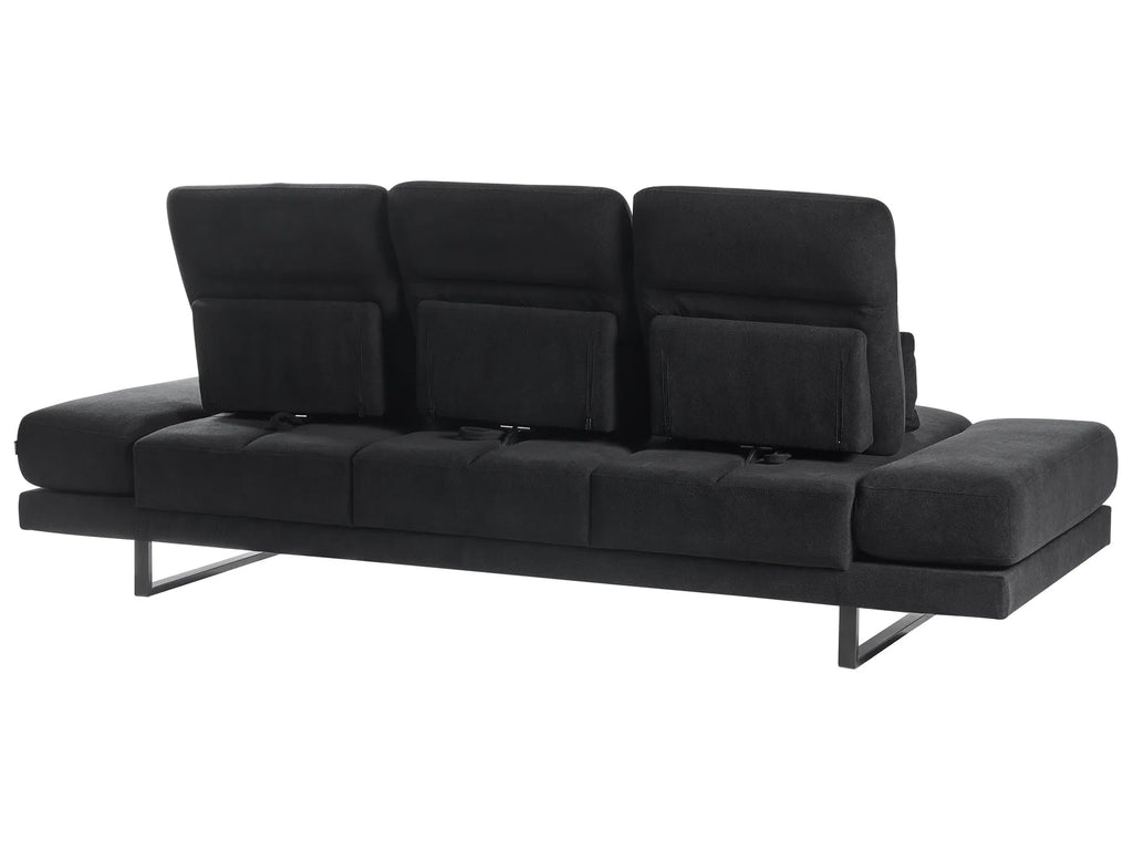 Sofa 3 Seater IKAST Fabric Black
