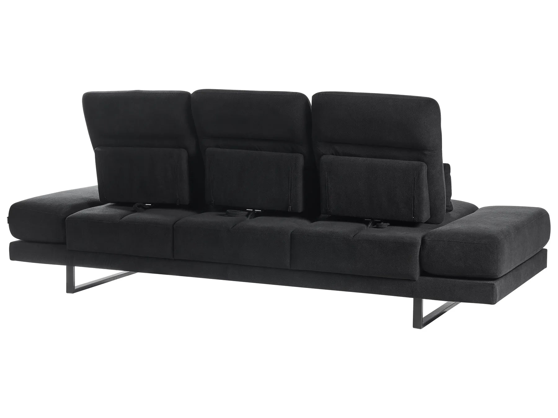 Sofa 3 Seater IKAST Fabric Black