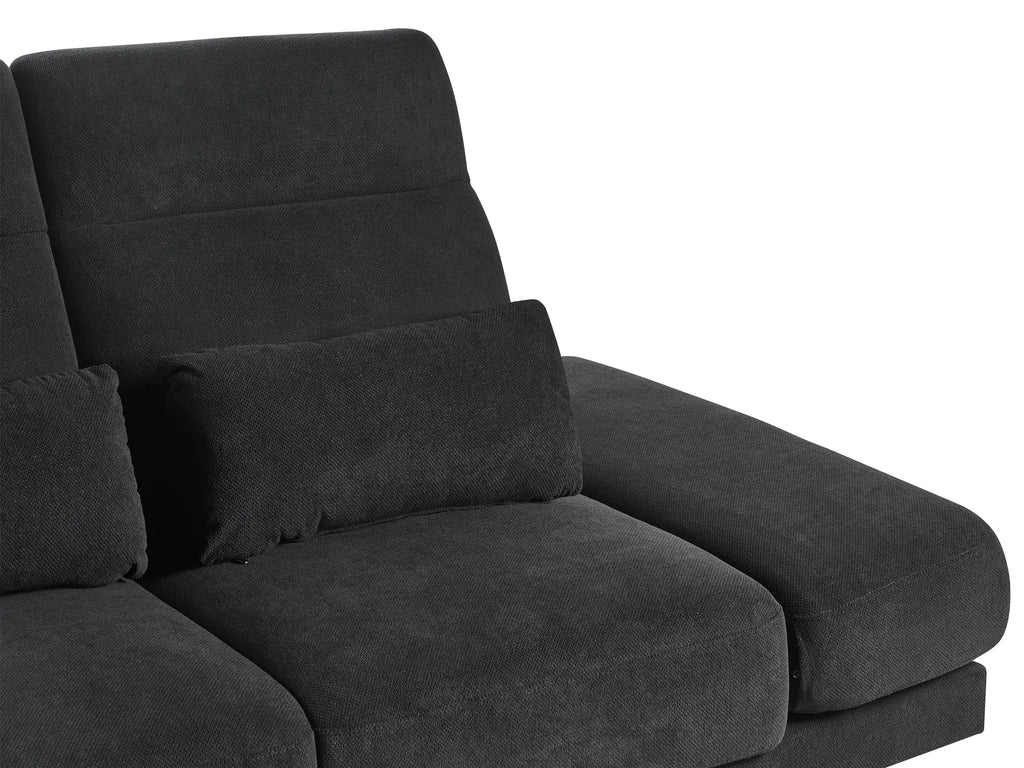 Sofa 3 Seater IKAST Fabric Black