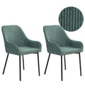 Set of 2 Dining Chairs LOVERNA Corduroy