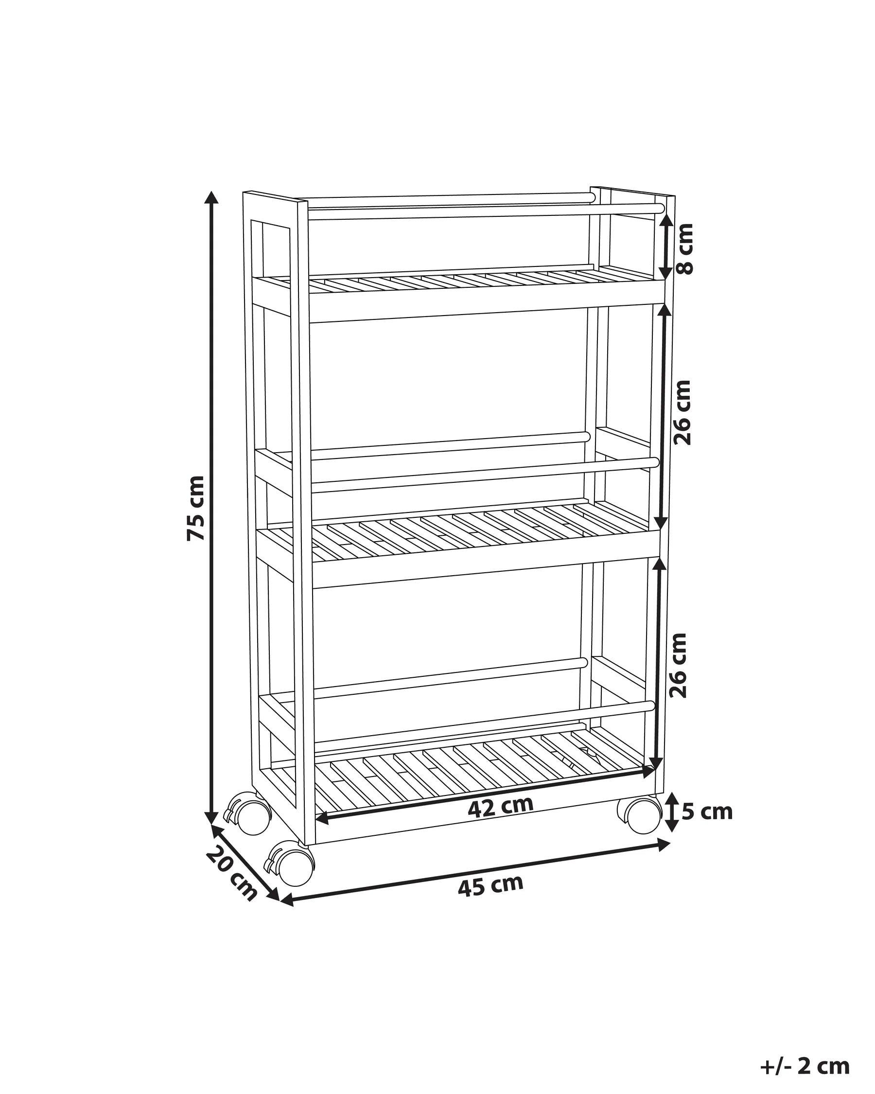 Shelving Unit QUINTAY Bamboo Wood Light Brown