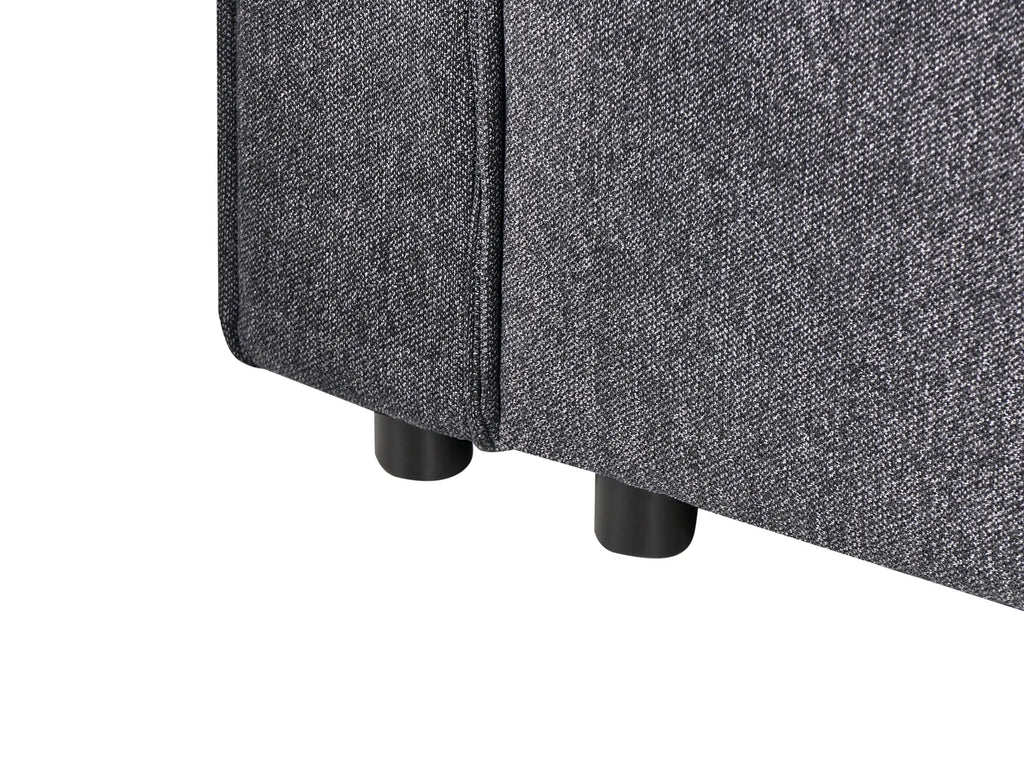 Corner Sofa Bed 3 Seater ROMEDAL II Fabric Graphite Grey Left Hand