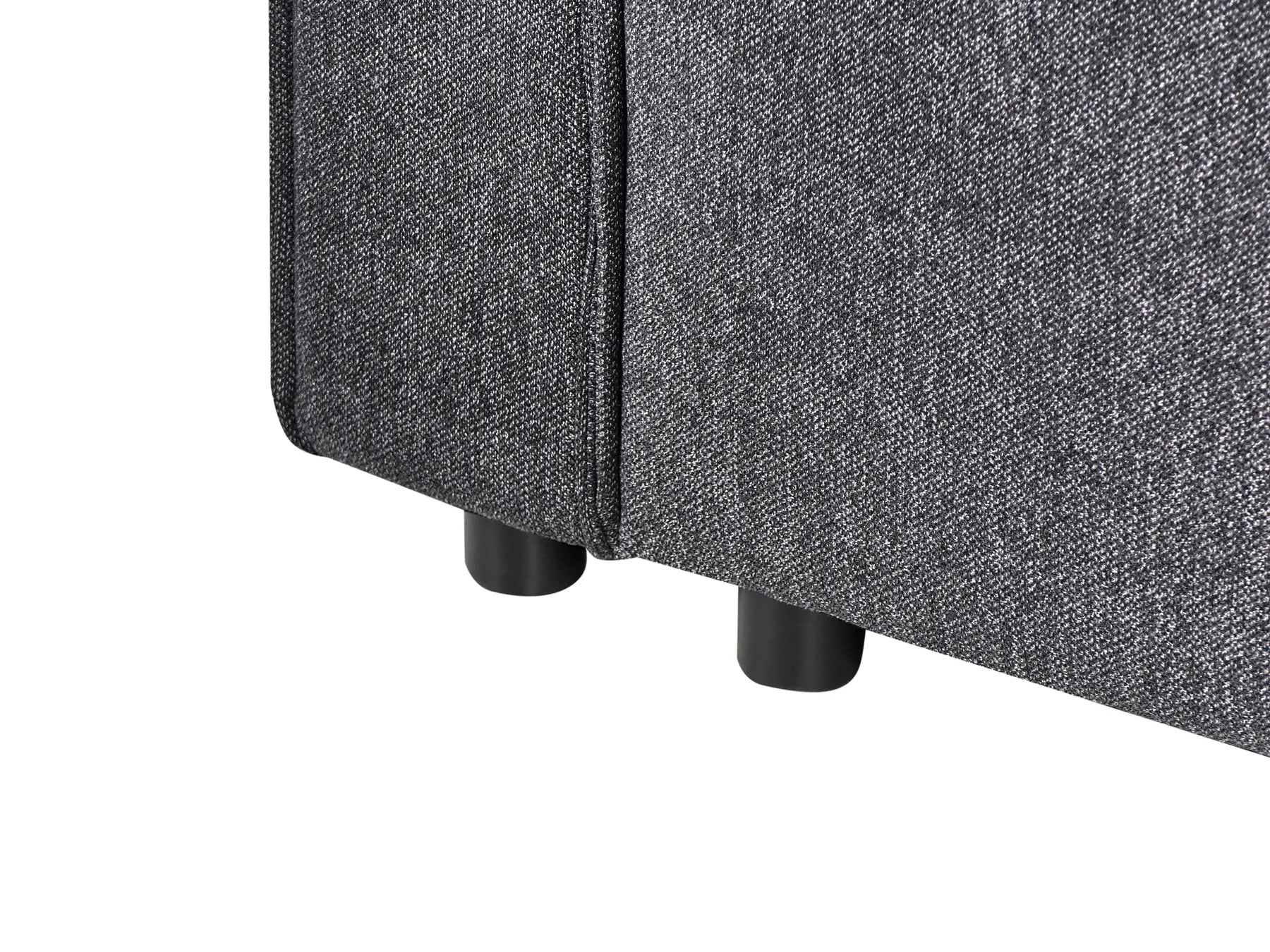 Corner Sofa Bed 3 Seater ROMEDAL II Fabric Graphite Grey Left Hand