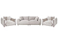 Living Room Set 5 Seater LUVOS Velvet Taupe