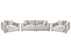 Living Room Set 5 Seater LUVOS Velvet Taupe