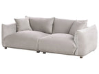 Living Room Set 5 Seater LUVOS Velvet Taupe