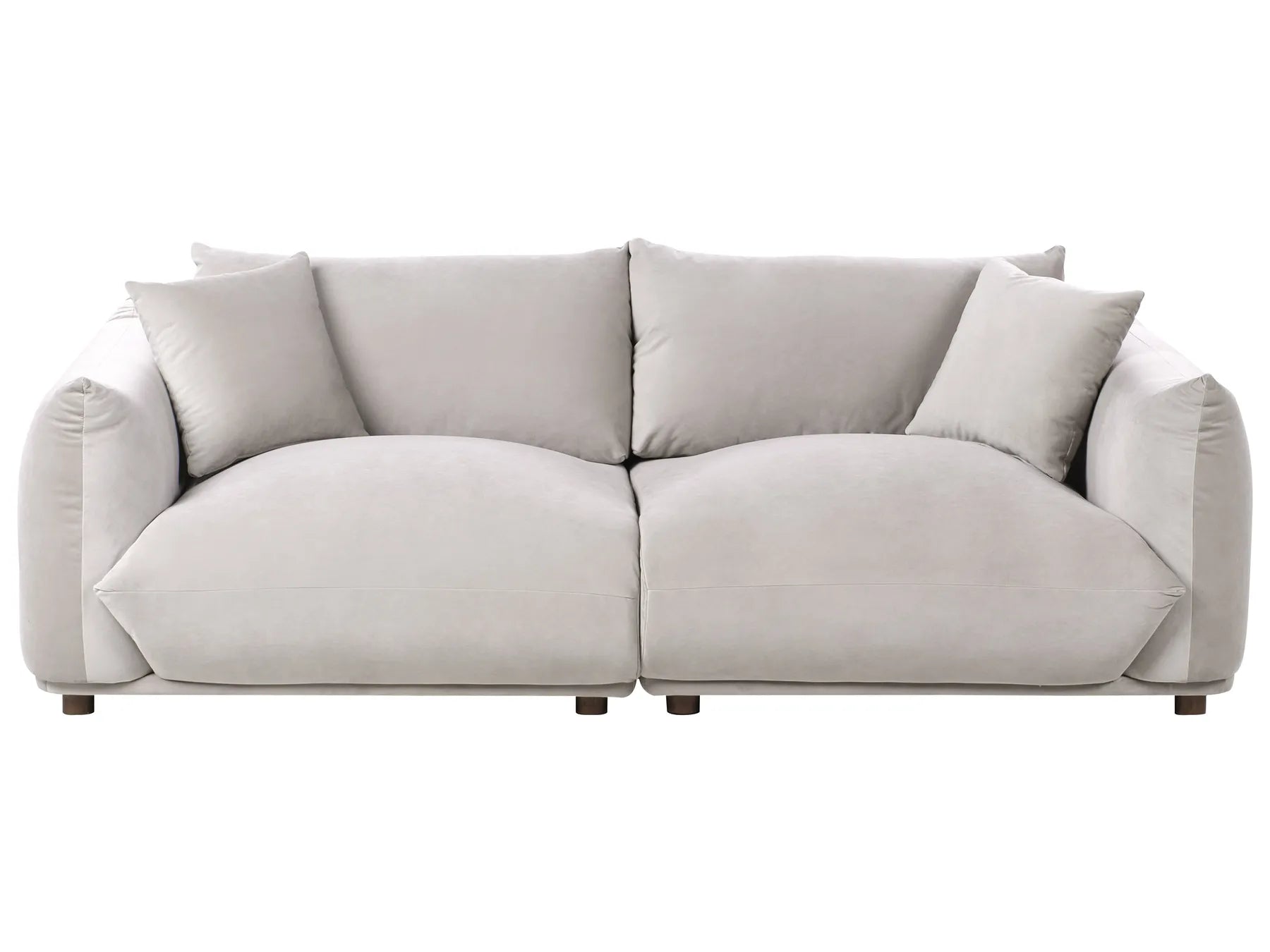 Living Room Set 5 Seater LUVOS Velvet Taupe