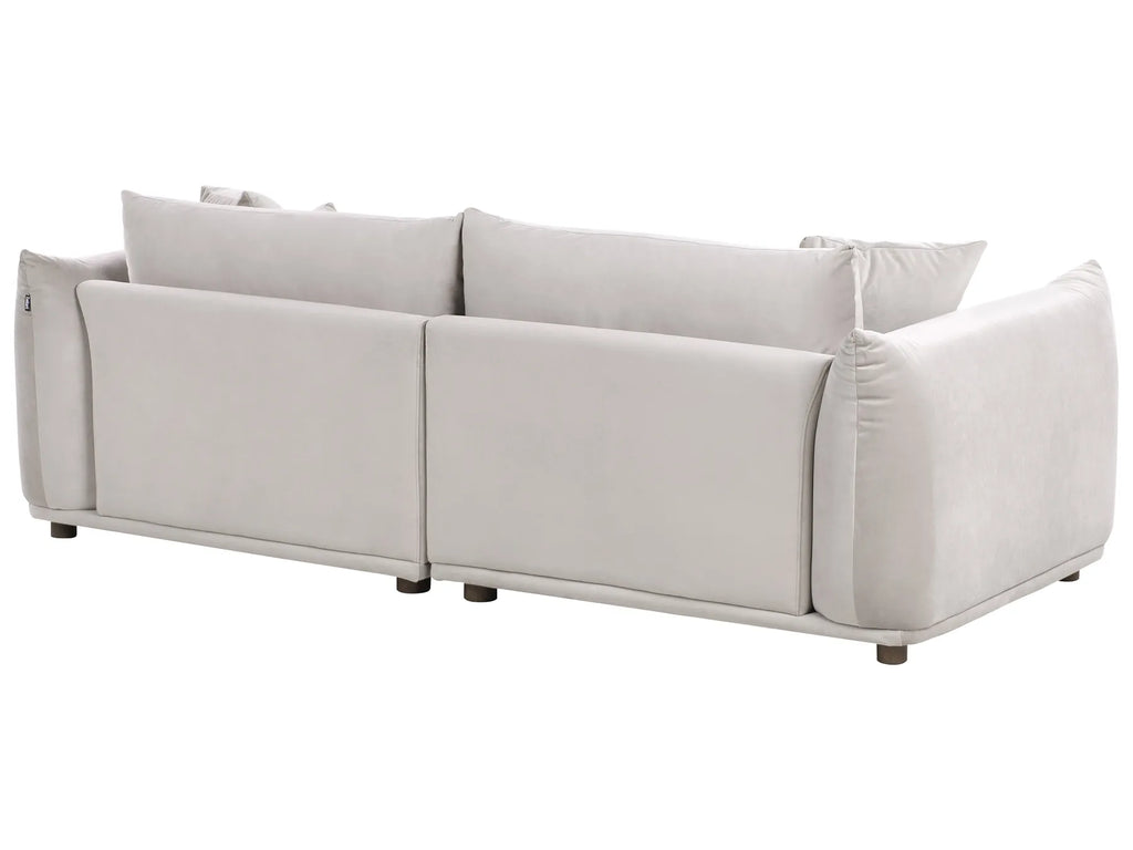 Living Room Set 5 Seater LUVOS Velvet Taupe