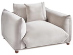 Living Room Set 5 Seater LUVOS Velvet Taupe
