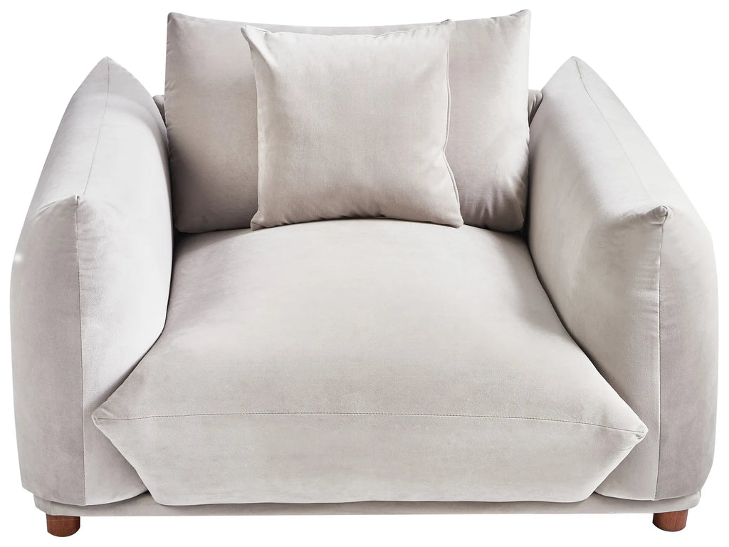 Living Room Set 5 Seater LUVOS Velvet Taupe