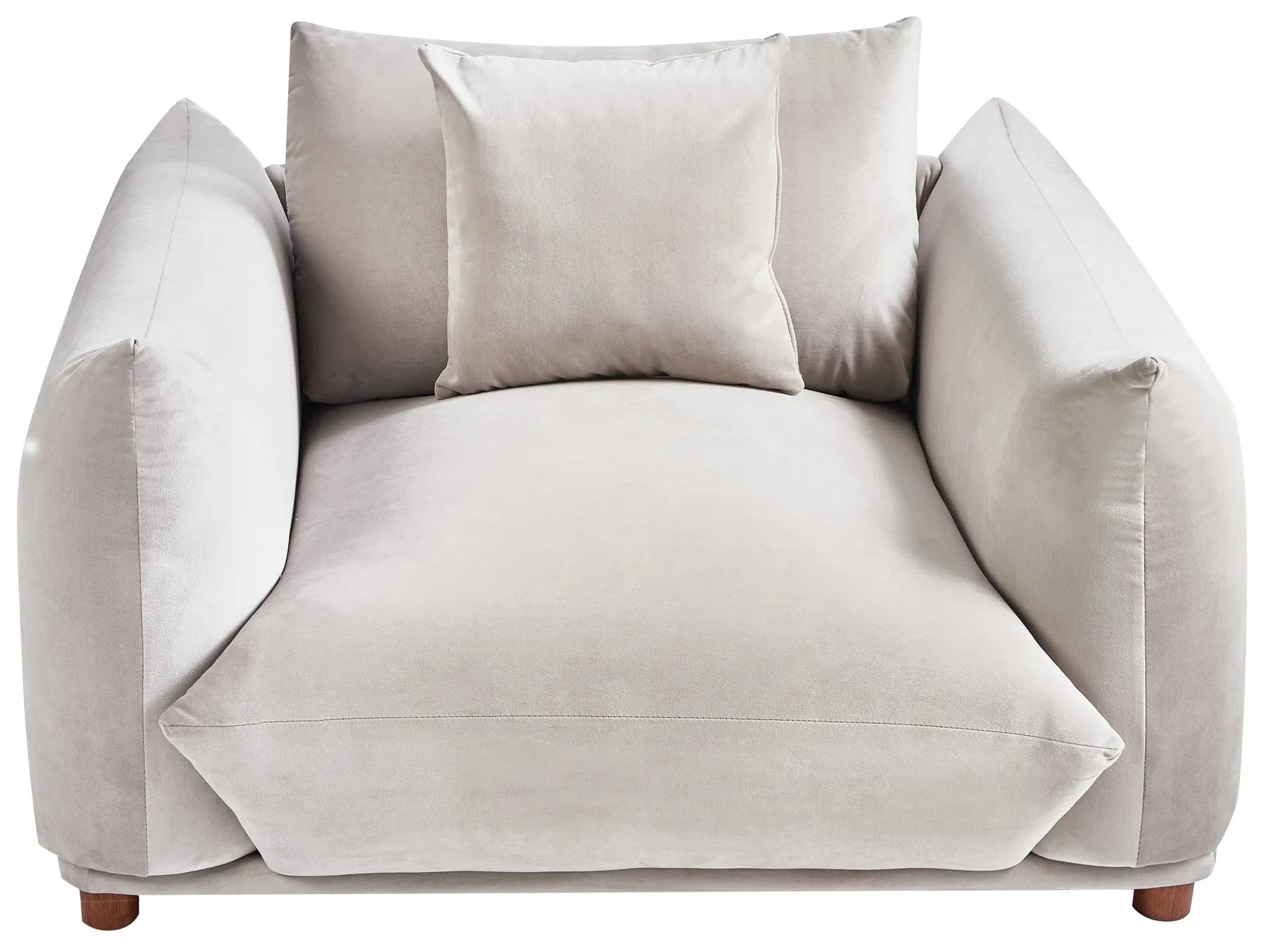 Living Room Set 5 Seater LUVOS Velvet Taupe