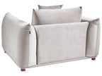 Living Room Set 5 Seater LUVOS Velvet Taupe
