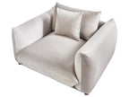 Living Room Set 5 Seater LUVOS Velvet Taupe