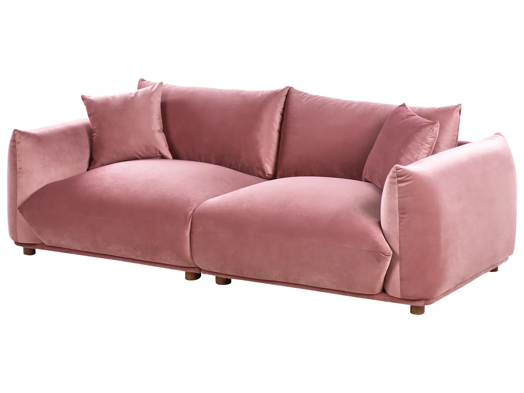 Living Room Set 5 Seater LUVOS Velvet Pink