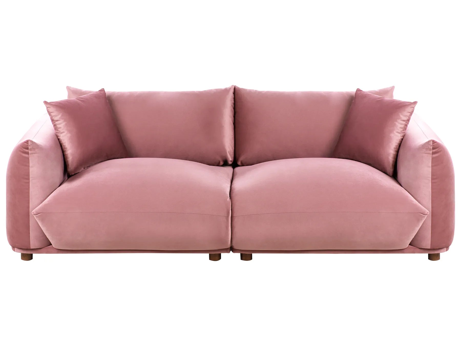 Living Room Set 5 Seater LUVOS Velvet Pink