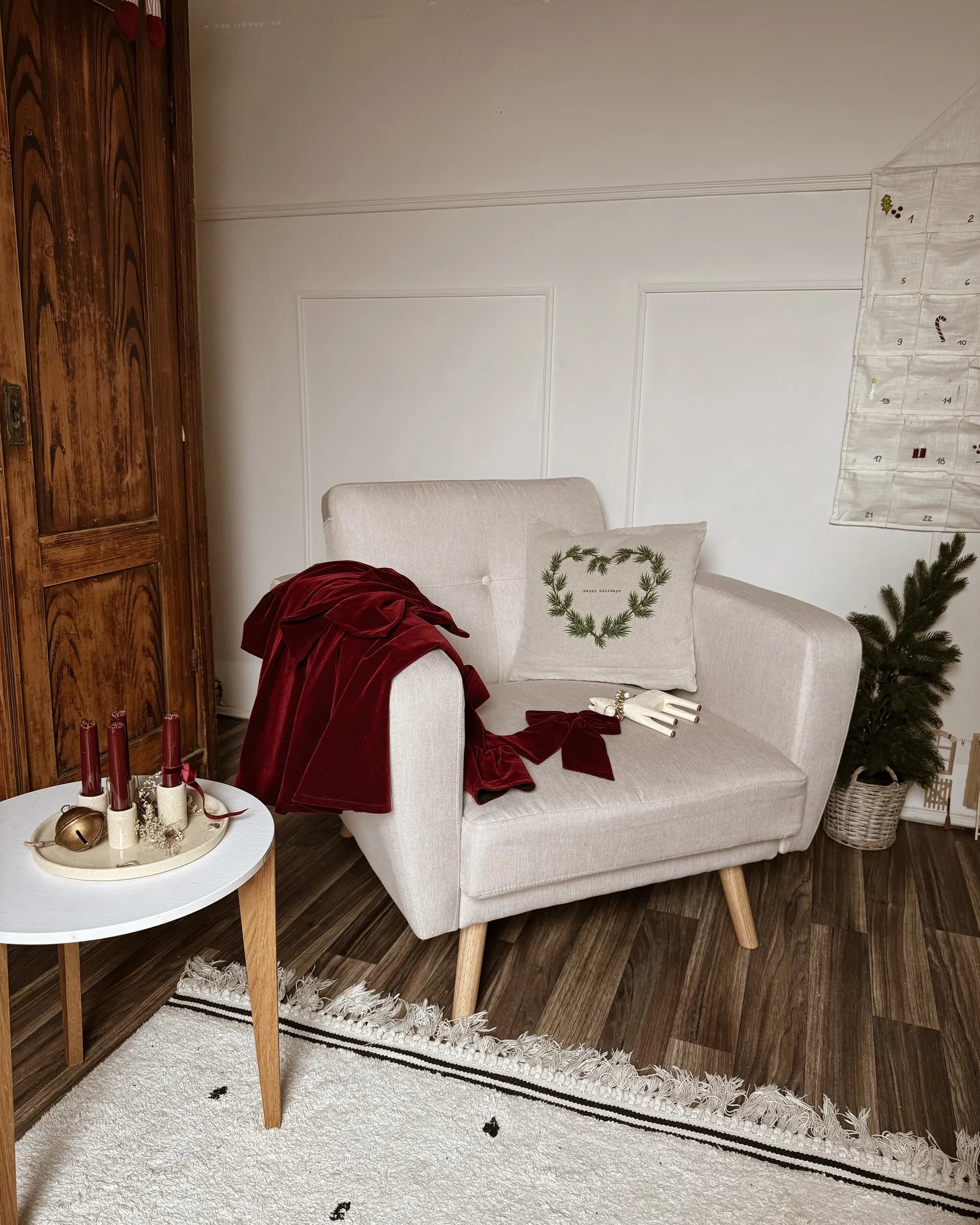 Armchair FLORLI Fabric Light Beige