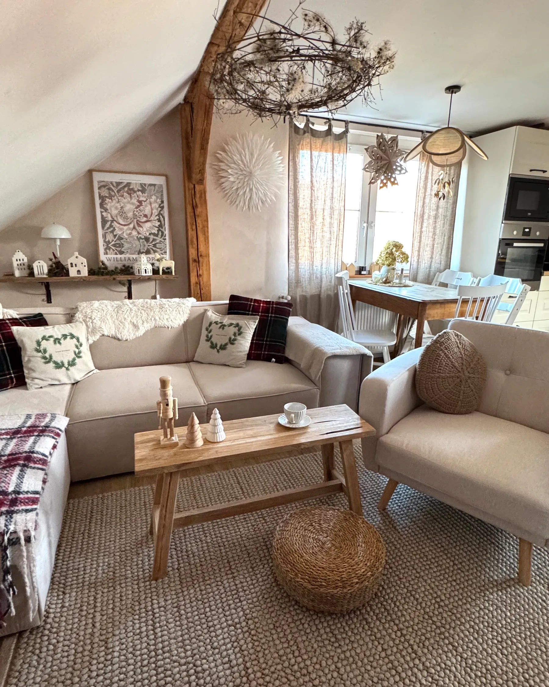 Armchair FLORLI Fabric Light Beige