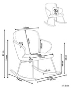 Rocking Chair VIKEN Fabric Taupe
