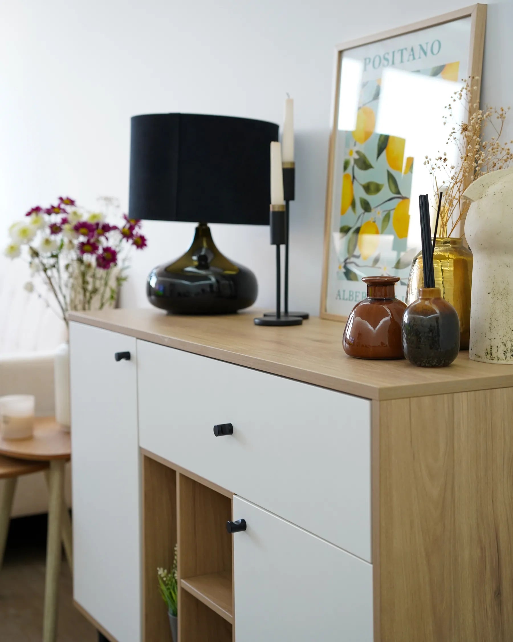 2 Door Sideboard ITACA Brown/ White