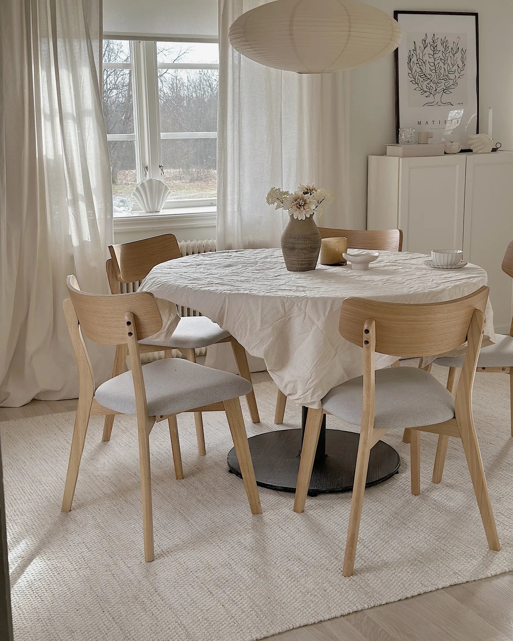 Set of 2 Dining Chairs Wood Light Grey