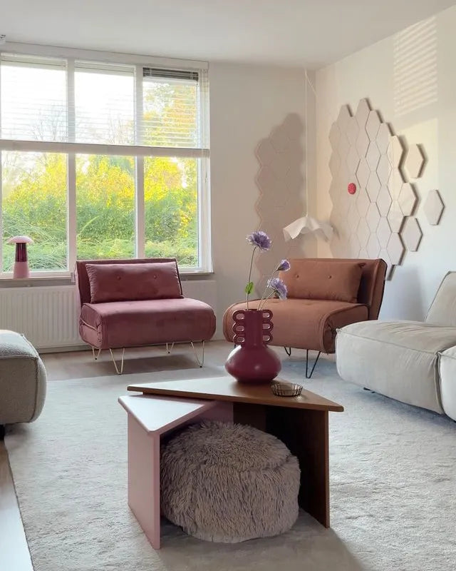 Single Sofa Bed VESTFOLD Fabric Orange