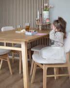 Dining Table VARLEY Natural Ash Wood 150 cm 90 cm