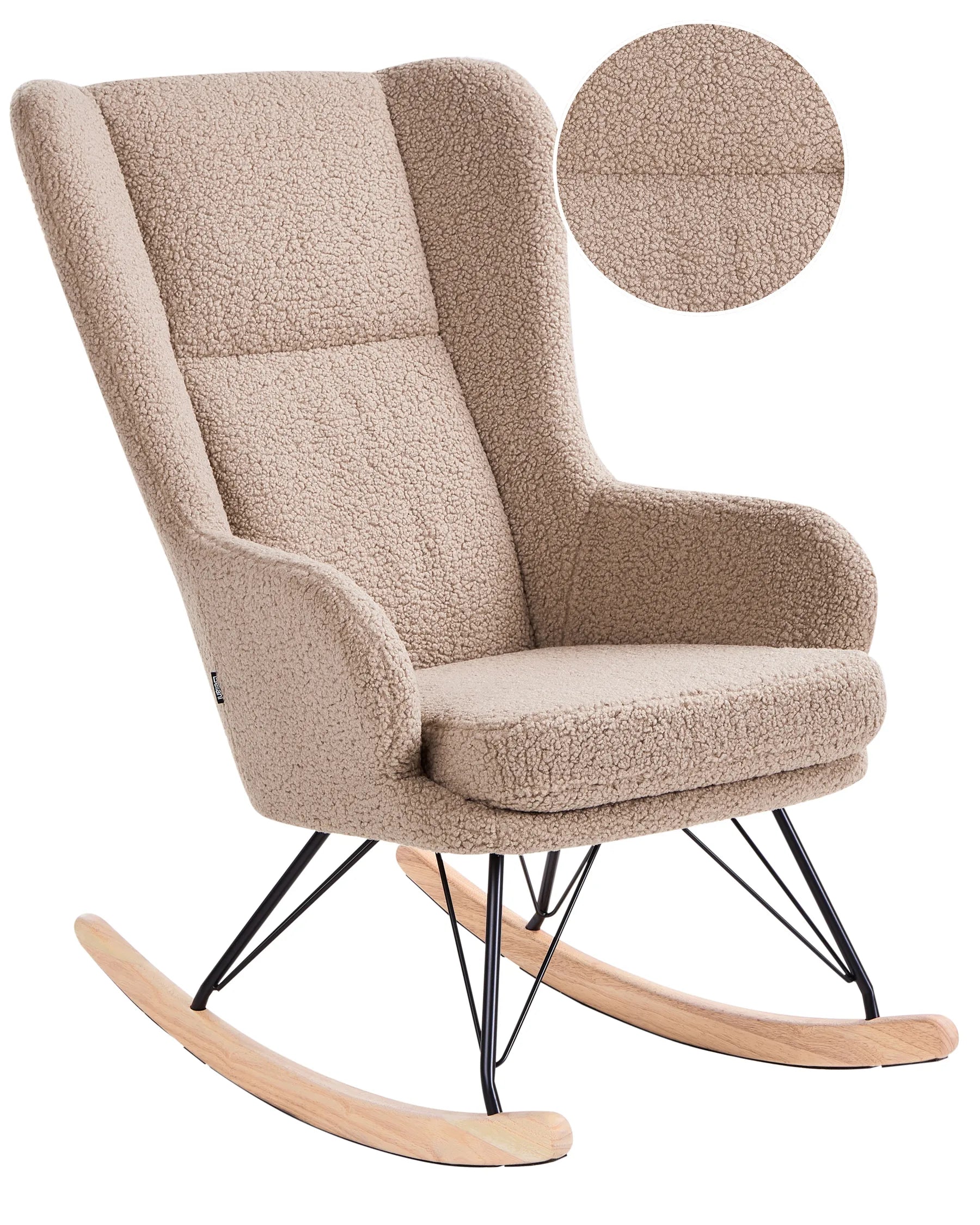 Rocking Chair LUOMA Boucle Beige