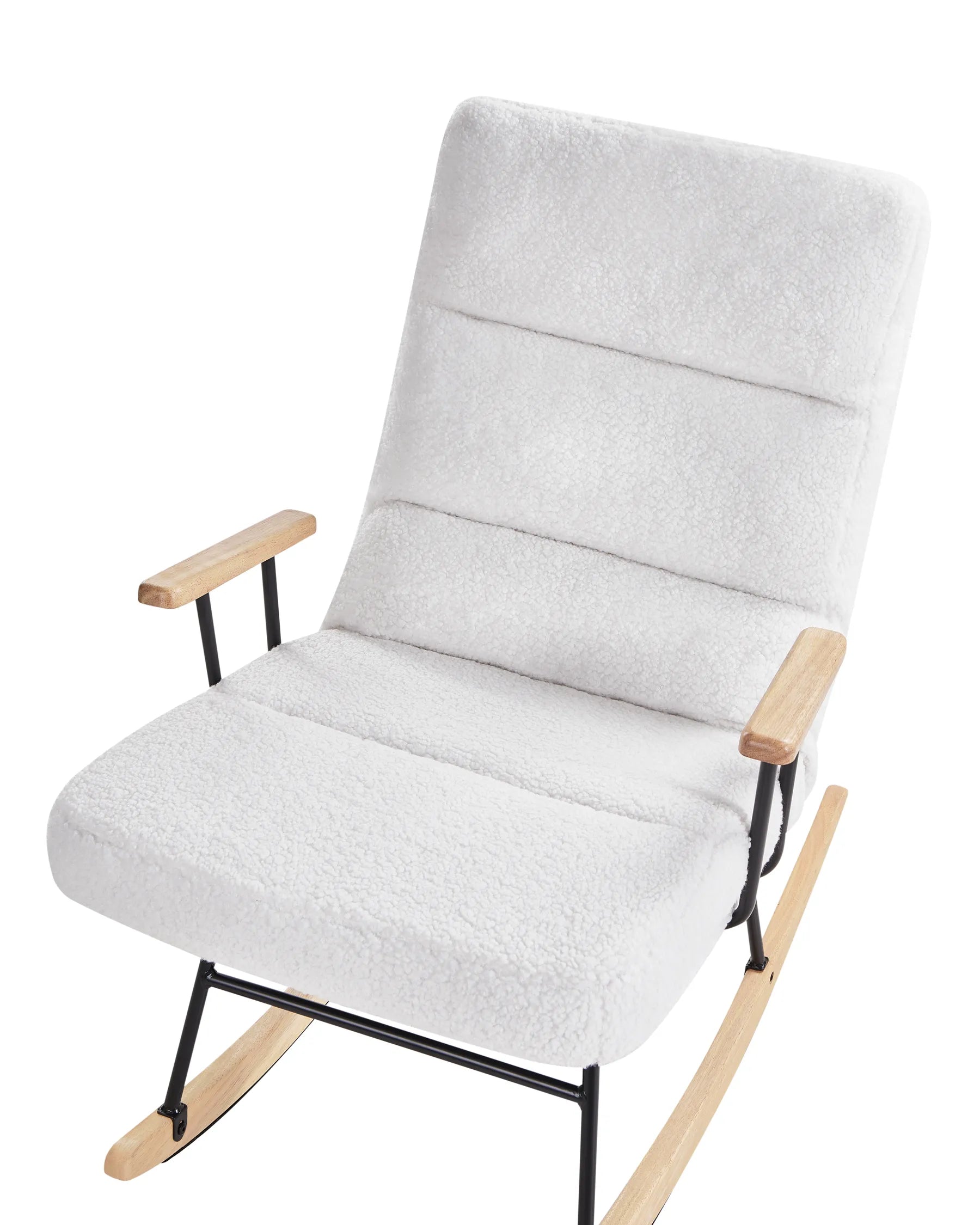 Rocking Chair ESKELIN Reclining Boucle Off-White