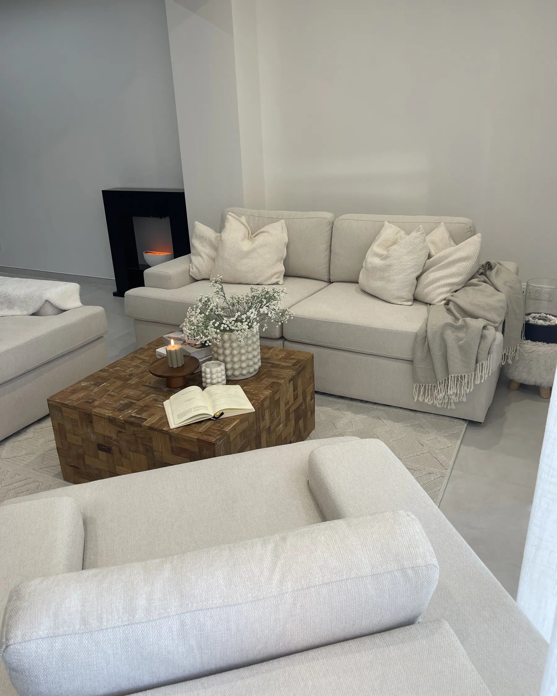 Set of 2 Armchairs ALLA Fabric Light Beige