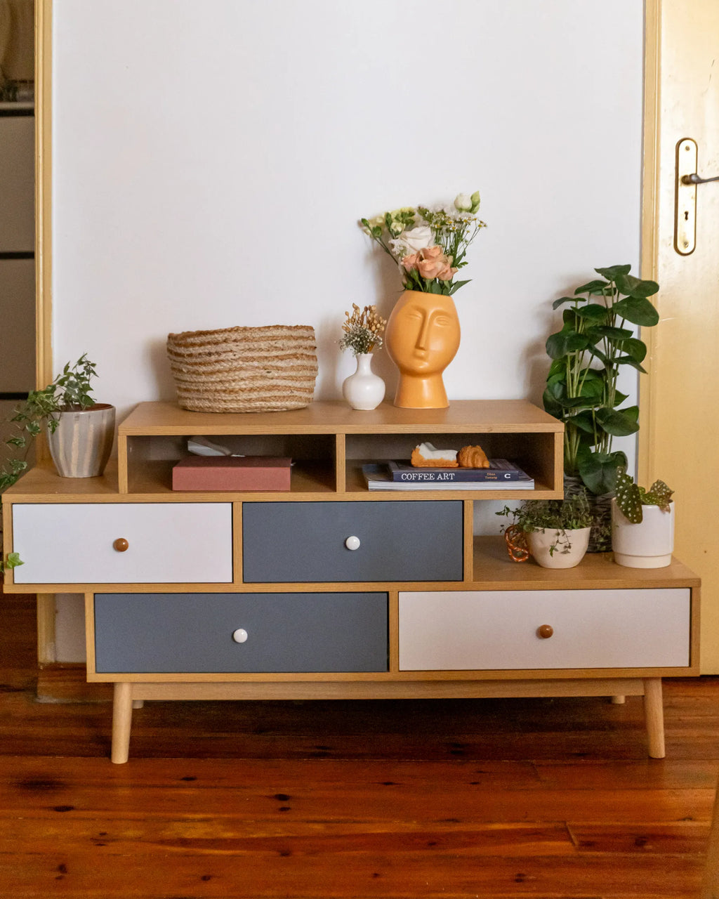 4 Drawer Chest IRVINE Brown/ White