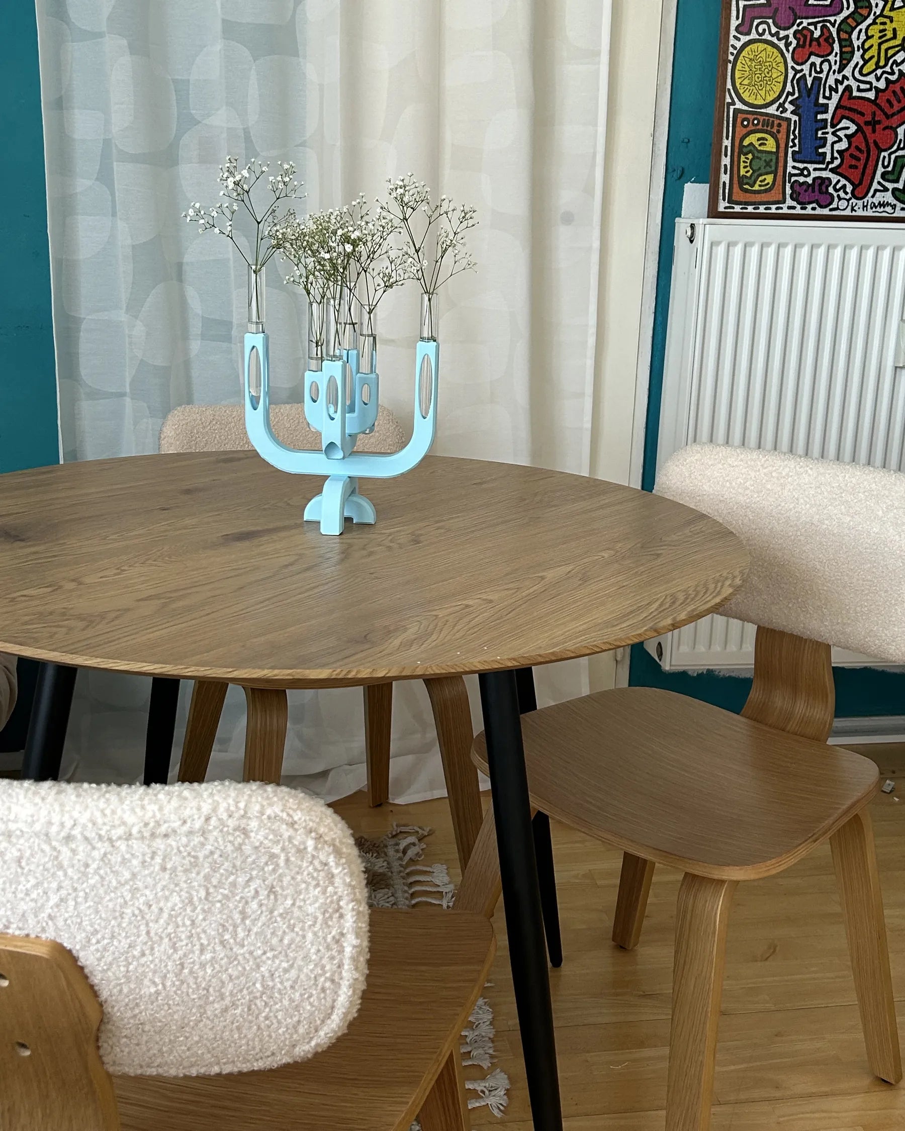 Dining Table BJORKA Light Brown 100 cm 100 cm