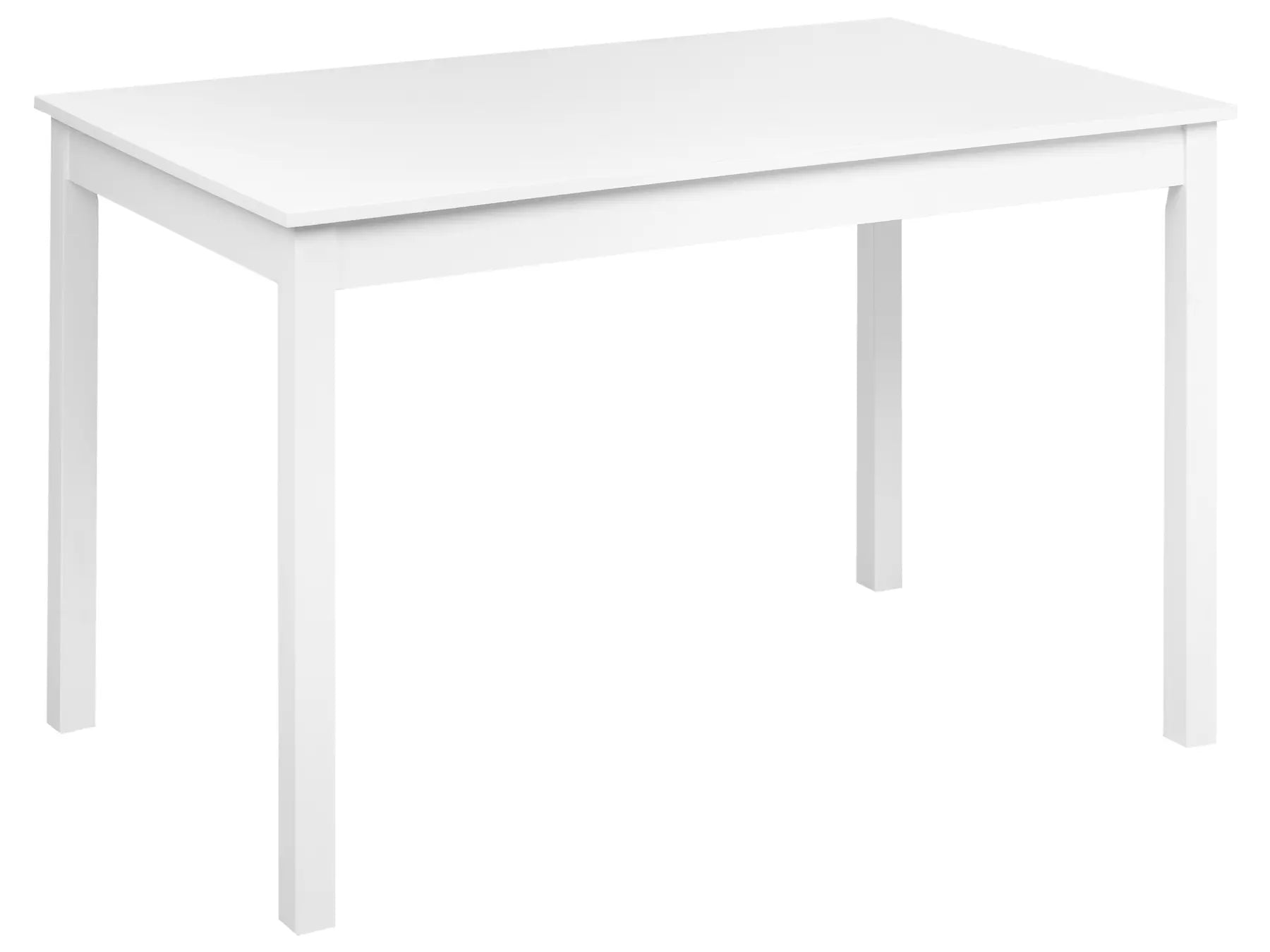 Dining Table White 120 cm 75 cm Poplar Wood