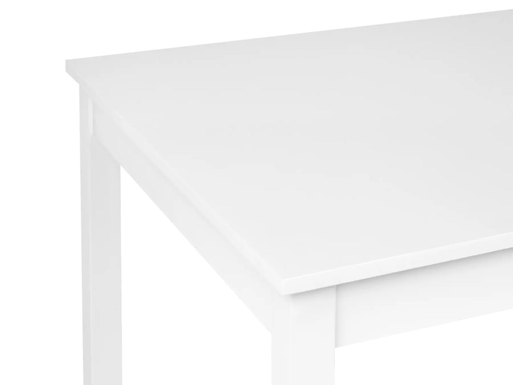 Dining Table White 120 cm 75 cm Poplar Wood