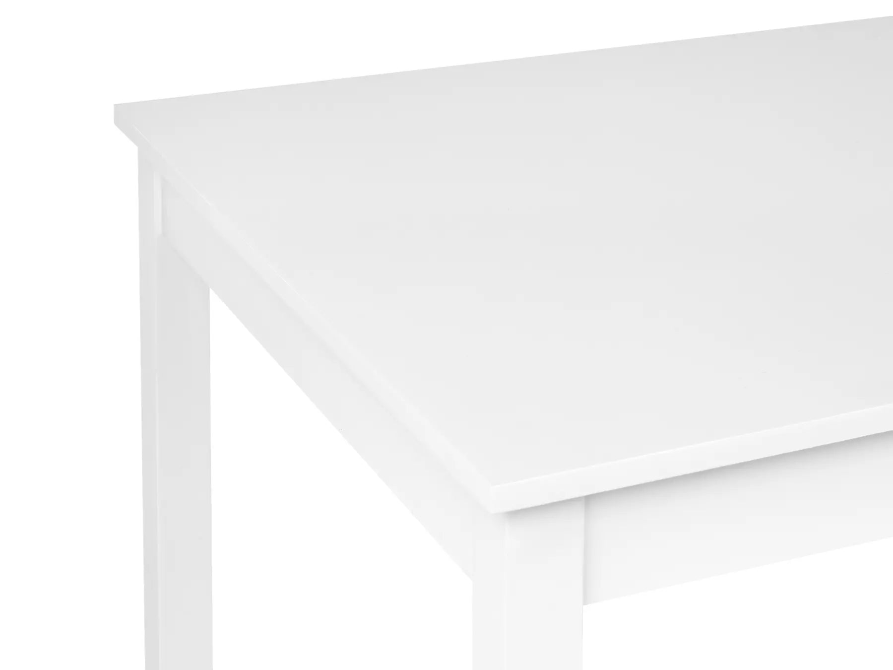 Dining Table White 120 cm 75 cm Poplar Wood