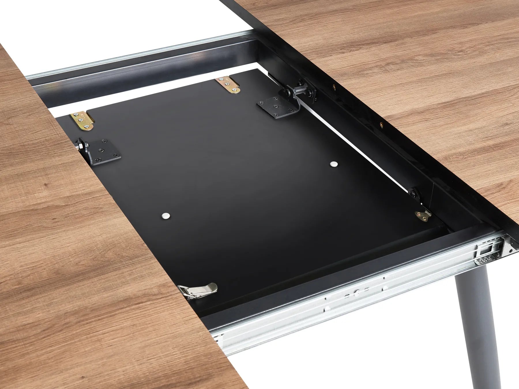 Extending Dining Table Brown 110/150 cm 112 cm