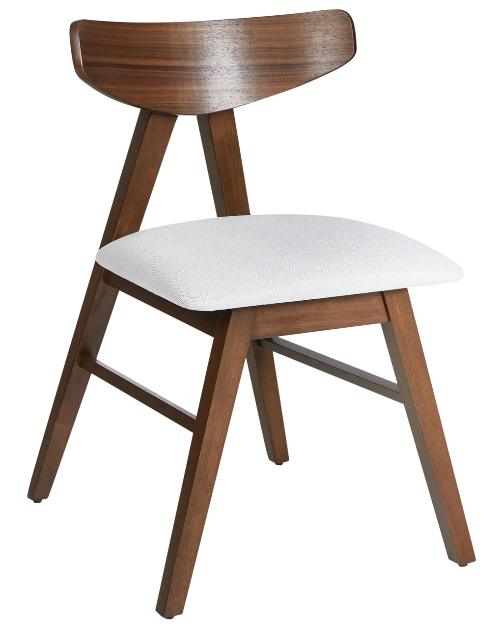 Set of 2 Dining Chairs Wood Dark Brown/ Grey