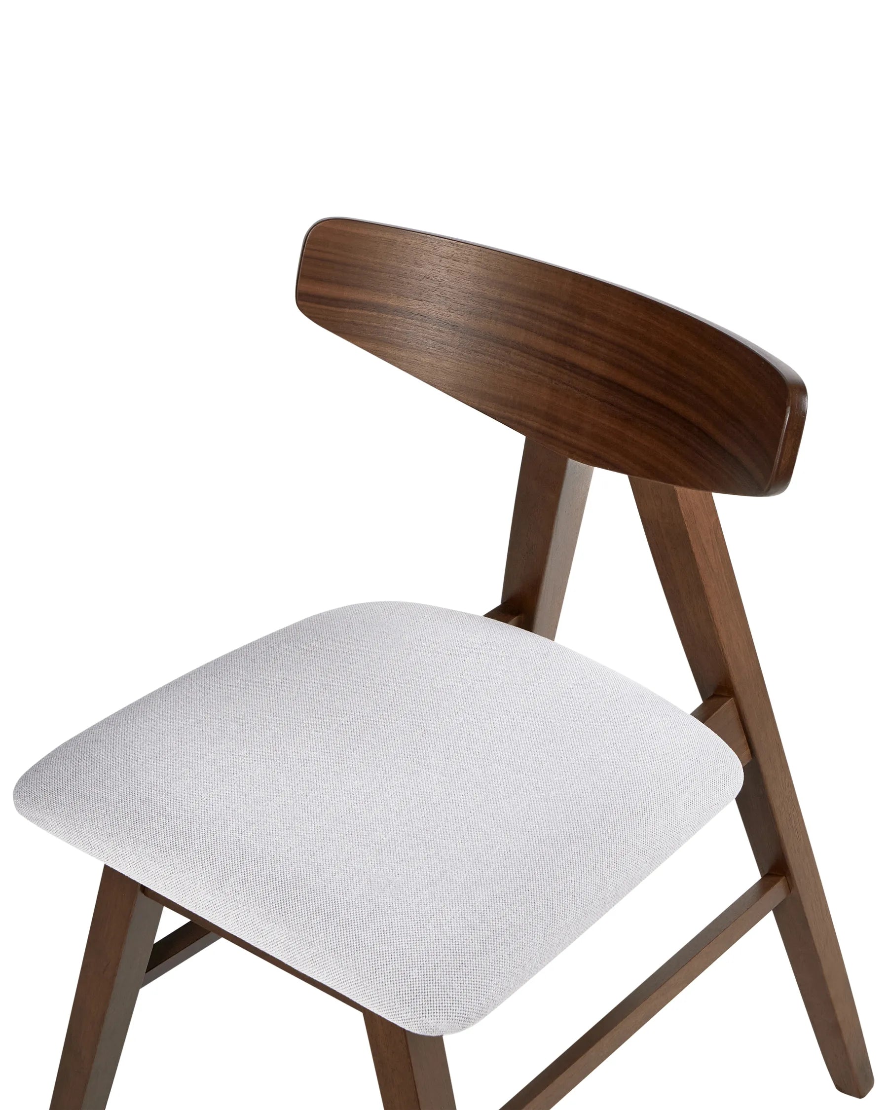 Set of 2 Dining Chairs Wood Dark Brown/ Grey