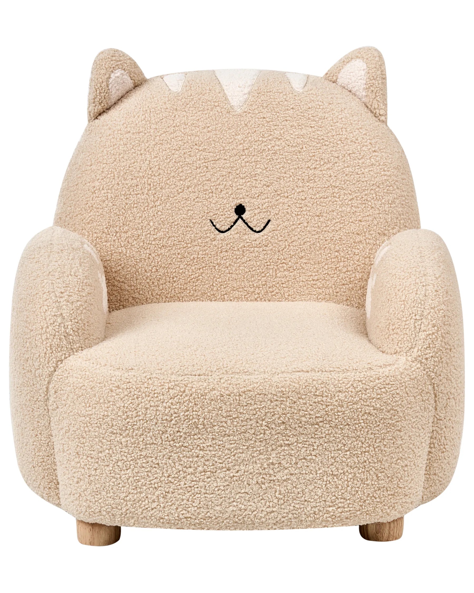 Kids Armchair Cat ZOAR Boucle Beige