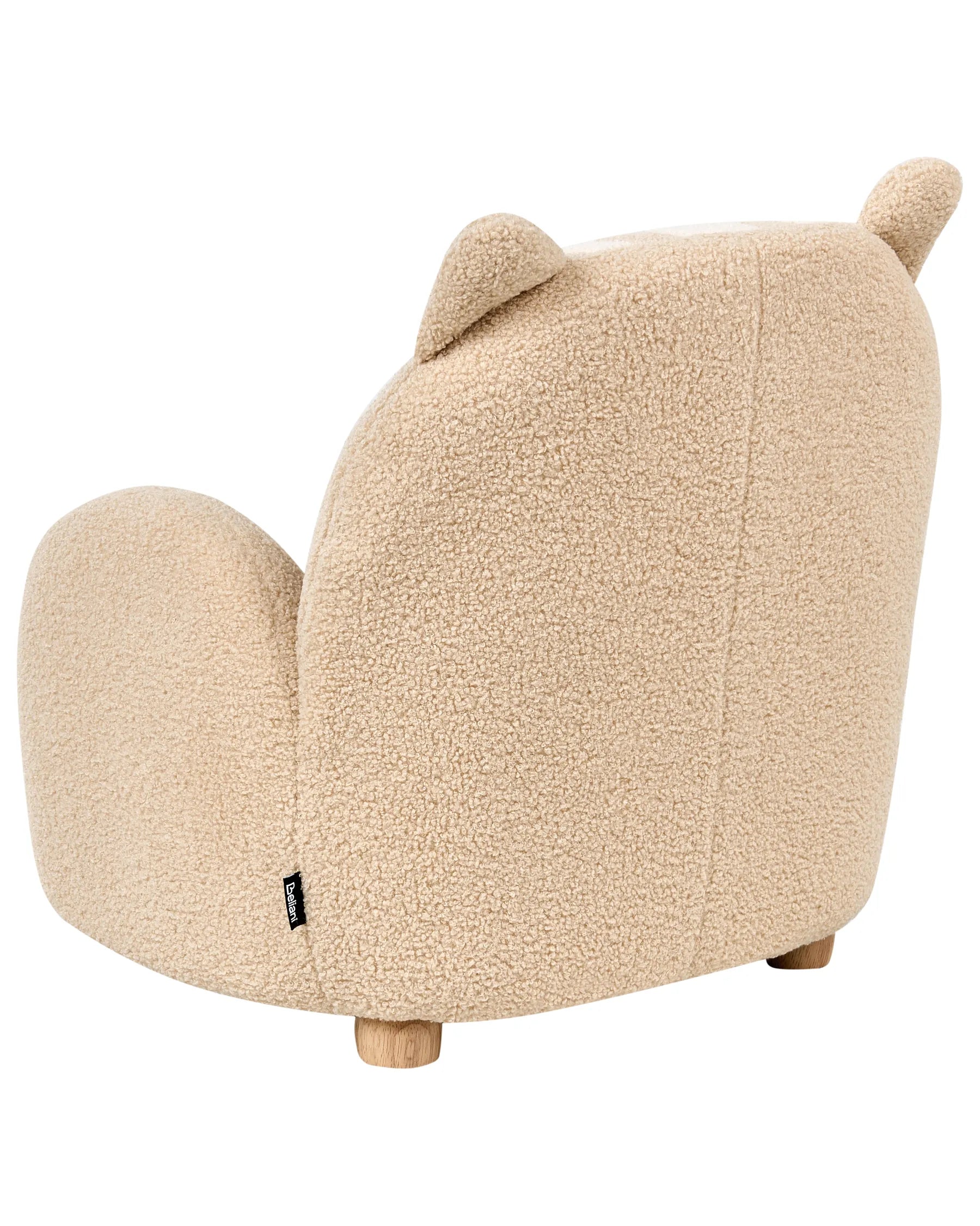 Kids Armchair Cat ZOAR Boucle Beige