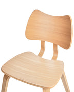 Set of 2 Dining Chairs DIANA Wood Light Brown