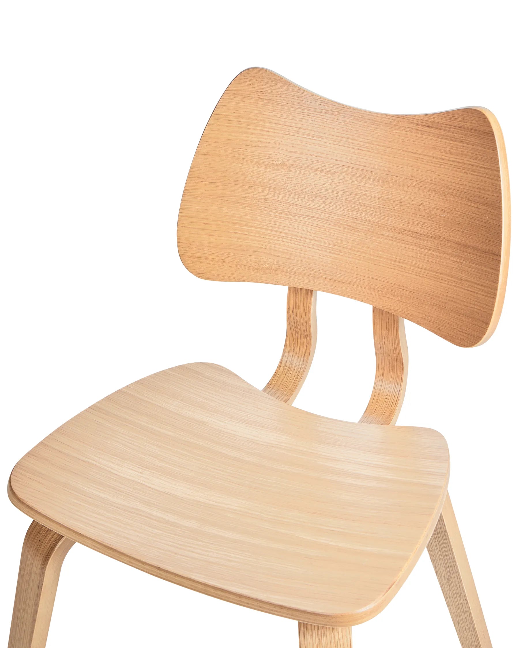 Set of 2 Dining Chairs DIANA Wood Light Brown