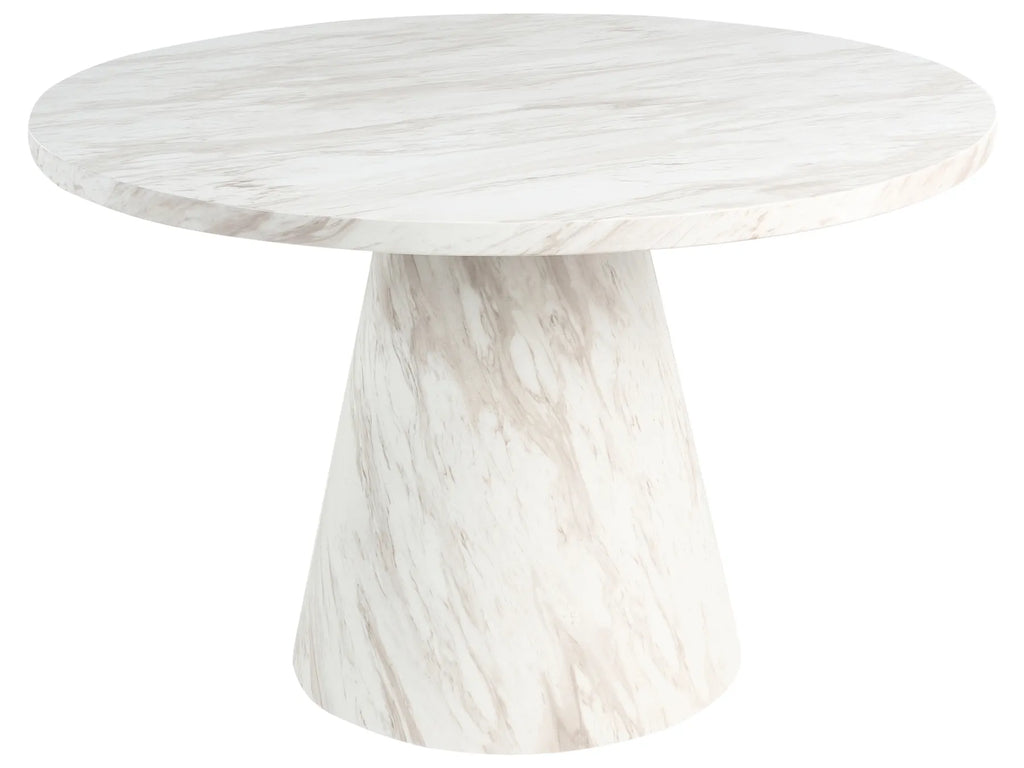 Dining Table MERE White Marble 120 cm 120 cm