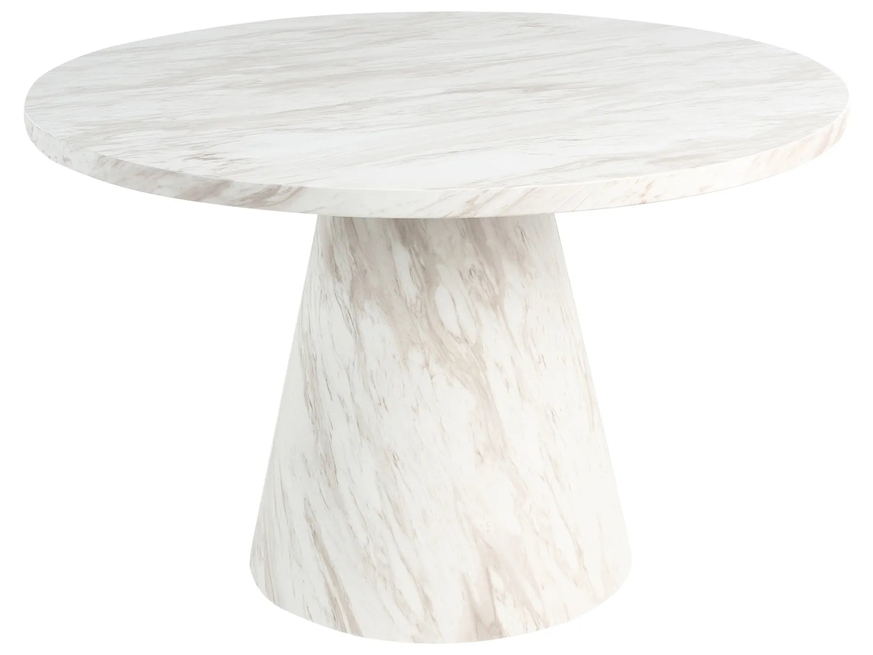 Dining Table MERE White Marble 120 cm 120 cm
