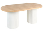 Dining Table SHERIDAN Light Brown/ White 180 cm 90 cm