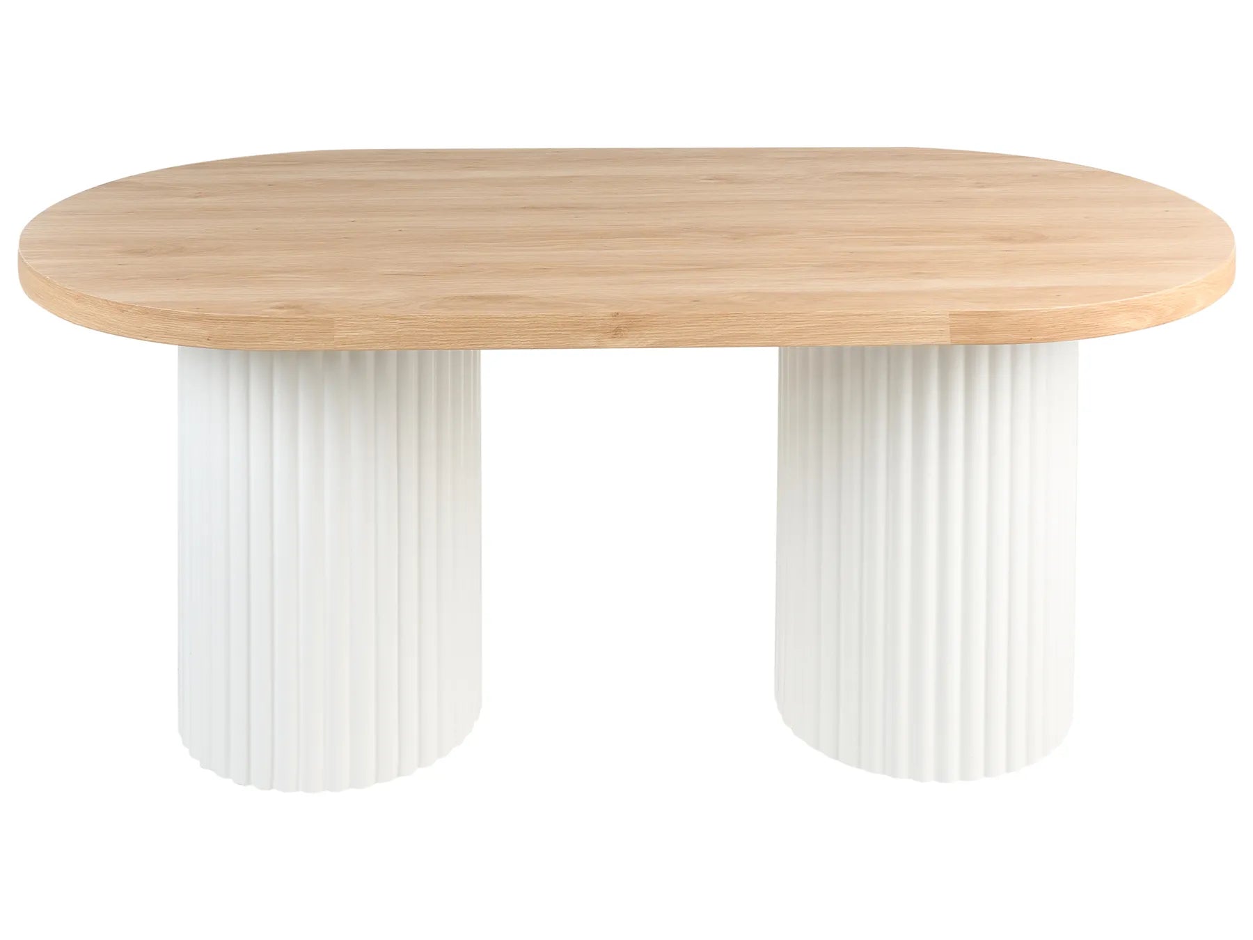 Dining Table Light Brown/ White 180 cm 90 cm