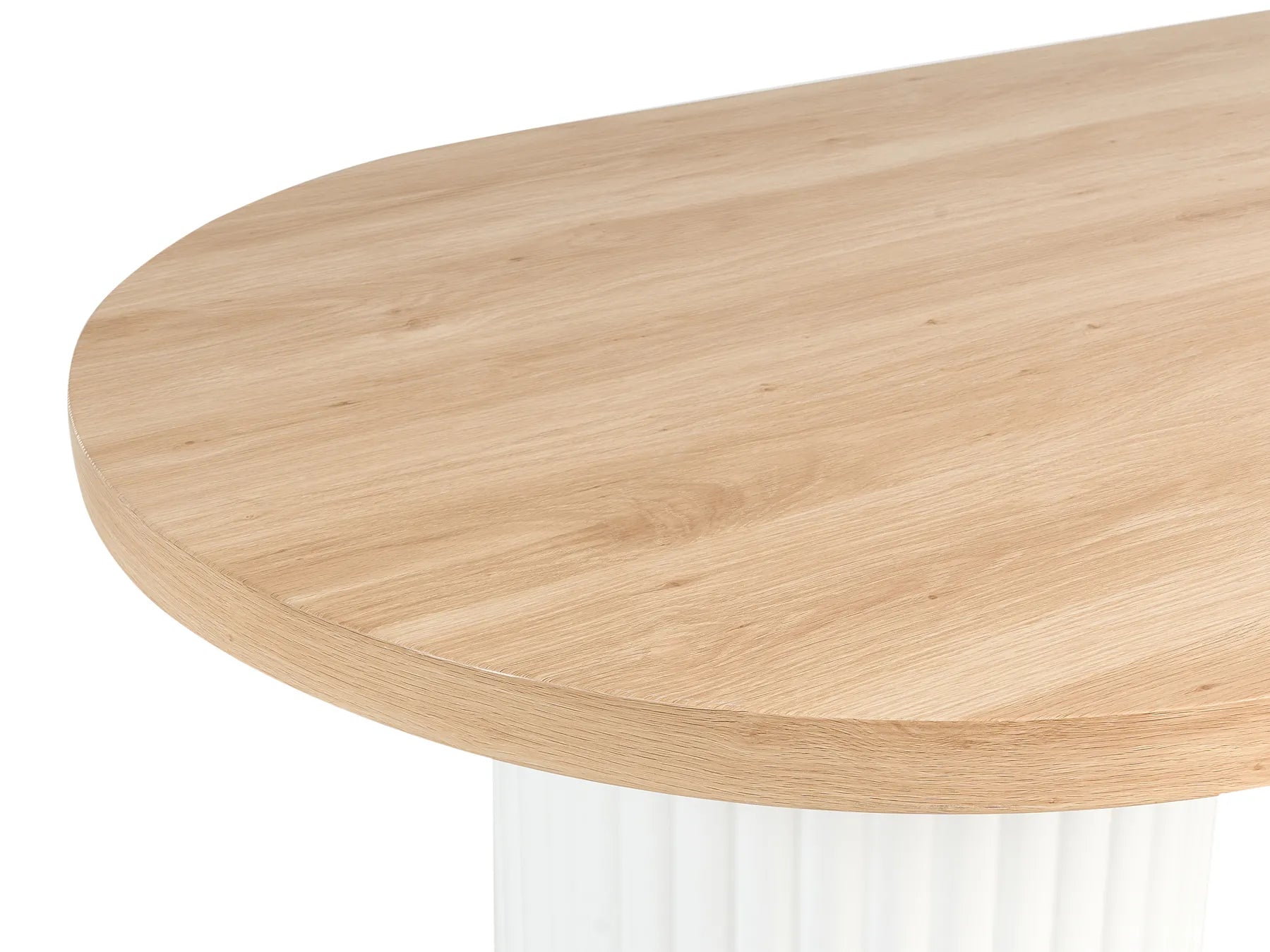 Dining Table Light Brown/ White 180 cm 90 cm